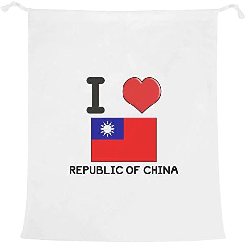 Azeeda 'I Love Republic of China' Lavanderia/Bolsa de Lavagem/Armazenamento