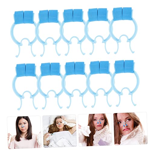 Doitool 48 PCS Lung portátil Exercício Massageador Bemafilia para Om Pare a condição acidental acidental da família Epistaxis Bridge Bridge Clipe Nasal Blue Eva Stoppers de emergência levantando espuma