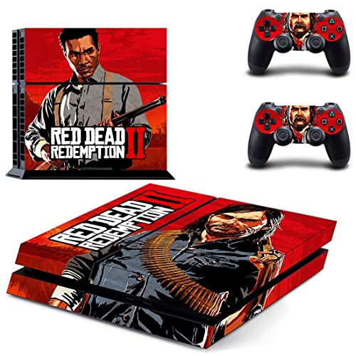 Game Gred Deadf e Redemption PS4 ou PS5 Skin Stick para PlayStation 4 ou 5 Console e 2 Controllers Decal Vinyl V8593