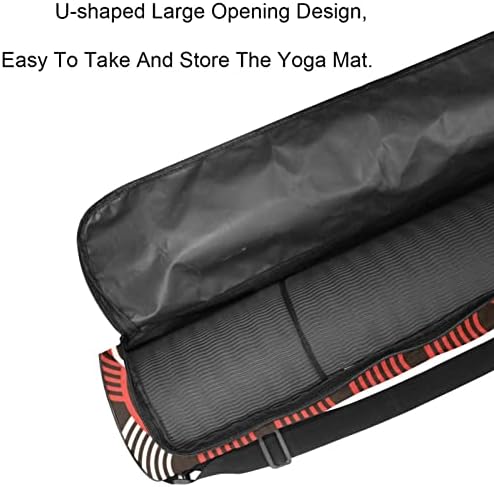 Tradição Japanese Wave Pattern Yoga Mat Bags Full-Zip Yoga Carry Bag for Mulher Men, Exercício de ioga portador com