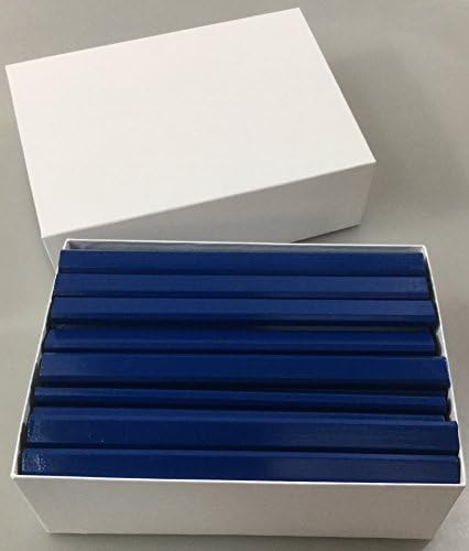 Lápis de carpinteiro azul real de madeira plana - 72 contagem de caixa em massa