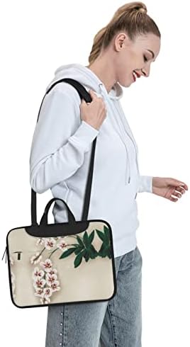 Saco de laptop de ombro portátil da orquídea sino/bolsa de computador com alça superior