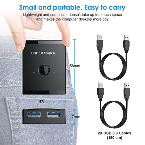 Seletor de comutador USB 3.0, interruptor USB bidirecional 2 pol.