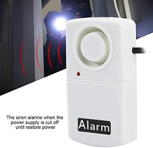 Alarme de falha de energia, AC 220V Professional Automatic Power Cut Failer Alerter Indicador Smart 120db Andentador de alerta de alerta para a loja de escritórios, 3,9 x 2,1 x 1 polegada