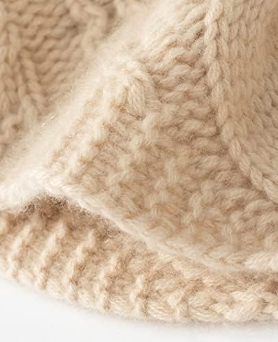 Ailaile Cashmere Hats Knit Twisted Twisted Warm Merino Wool