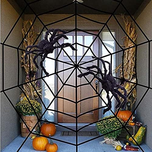 Texasdeluxe 4 pés de aranha preta teia de aranha webas decorações de halloween decorações grandes halloween spider spider web de luxunhas aranha decoração de aranhas decorações de halloween decorações