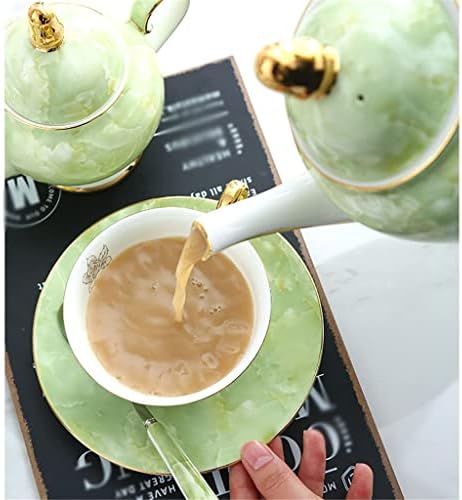 Copo de café Green Mármore Osso China Conjunto de café Marmore Cerâmico Conjunto de chá de leite cerâmica Copo de caneca de caneca de caneca