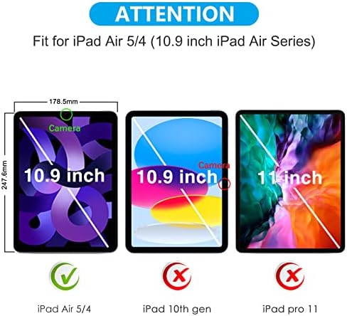 Protetor de tela Sparin [3-Pack] compatível com iPad Air 5 /iPad Air 4 10,9 polegadas, vidro temperado compatível com iPad Air 5ª 4ª geração, Apple Pencil Compatível
