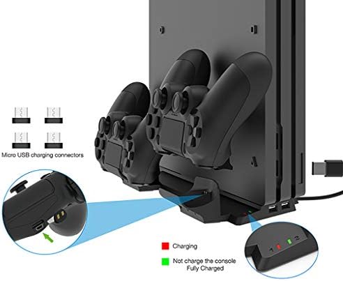 Estação vertical para suporte duplo /doca PS4 Slim /Charging Controller Pro Charger Acessórios de jogo Adaptador de tripé