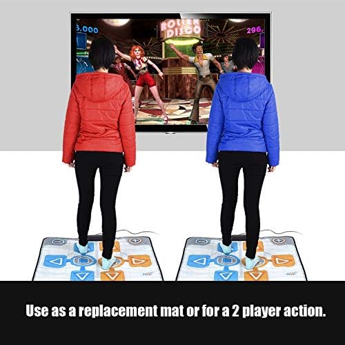 Zunate Double Person Dance Mat, almofadas de dança não deslizantes para jogo de console Wii, tapete de dança de dança