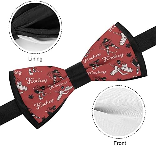 Forsjhsa canadense hóquei jogadores masculinos com gravatas pré-amarradas gravadas de nova gravata impressa