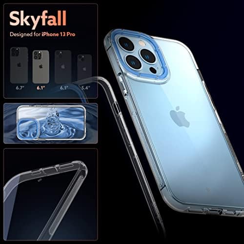Caseologia Skyfall Compatível com o iPhone 13 Pro Case Clear para iPhone 13 Pro Clear Case - Royal Sky Blue