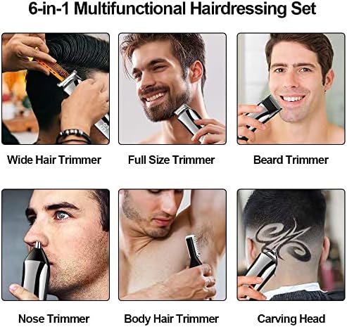 Máquina de corte de cabelo de Walnuta aparador multifuncional de cortina para homens, aparador de barba barba barba Clippers Professional Electric Hair Shaving