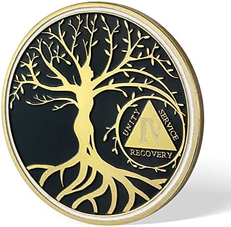 4 anos Sobriedade Chip Tree of Life AA Medallion Recovery Gift Alcoólicos Token Anonymous Anonymous