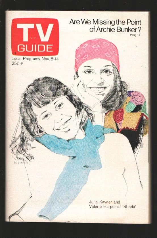 Guia de TV 11/8/1975-Julie Kavner-Valerie Harper-Rhoda Cover-Nova York Metro Edition-No-Label-VF