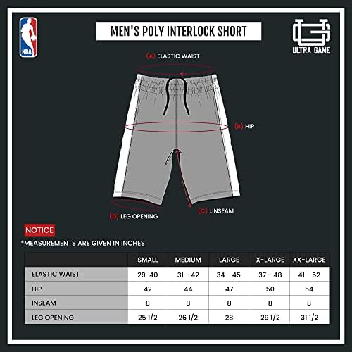 Ultra Game Men's Poly Interlock Air Mesh Shorts