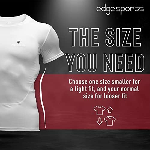 Camisas de compressão para meninos - Cool seco de manga curta camisas de treino para esportes para jovens - Perfeito para o futebol de basquete de beisebol
