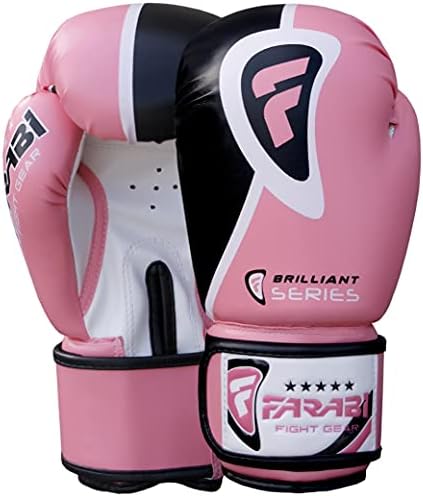 Farabi Sports Boxing Luvas - Luvas de perfuração Luvas de kickboxing feminino Treinando luvas de mma muay thai tailandês