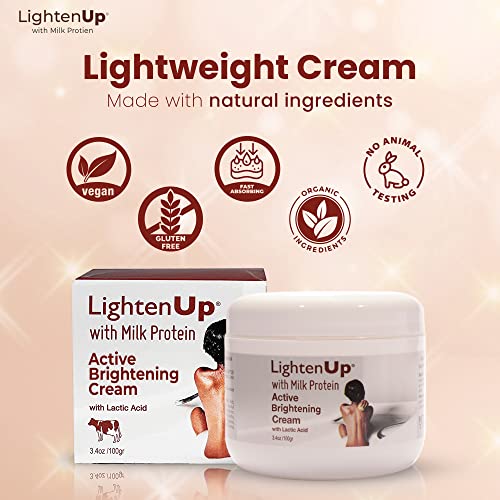 Iluminação, creme de ácido lático | 3,4 fl oz 100ml | Cremes iluminados pela pele, tratamento de hiperpigmentação | Desbotamento