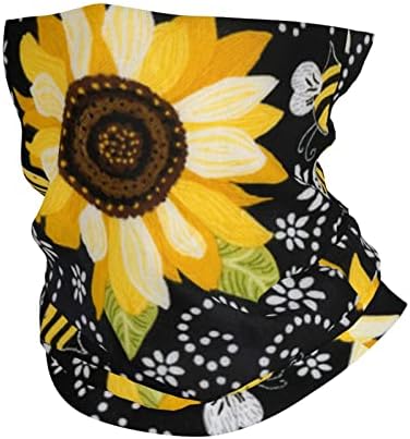 Sunflower abelhas impressas esportes multifuncionais bandeira casual casual máscara de banda de moletom de banda para a cabeça do pescoço