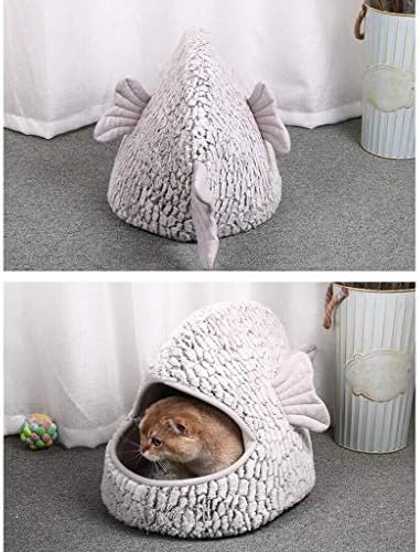 Cama de cachorro Axties Beds de cachorro Cama de animais de estimação Cama de gato Inverno quente Casa de gato fechado Cama de gato saco de dormir ninho de peixe criativo Design quente