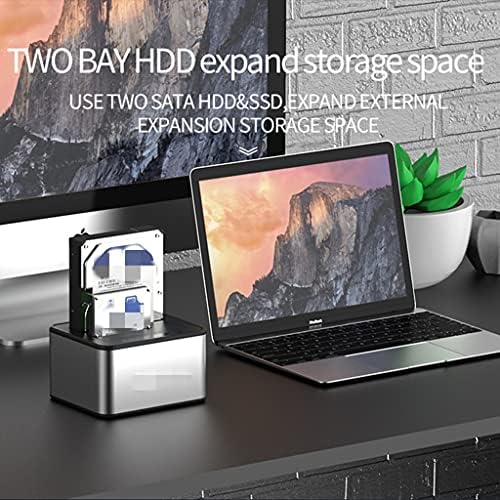 FZZDP Alumínio 2.5 /3.5 Compatível 5 Gbps HDD SSD Case externo Caixa de caixa rígida disco rígido Estação de docking Station USB 3.0 Caixa de HDD