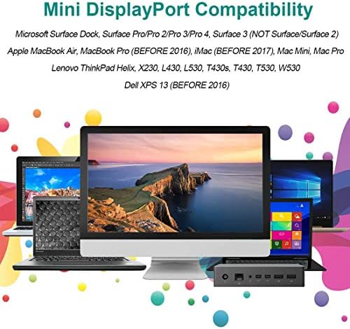 AwaDuo Mini DisplayPort para o adaptador HDMI 4K Mini DP para HDMI Converter para MacBook Air, IMAC, MacBook Pro, Surface Pro 3/4/5, Surface Book e mais