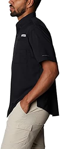 Columbia NCAA Alabama Crimson Tide Men's Tamiami Short Sleeve Shirt, 2xt, Ala - Black
