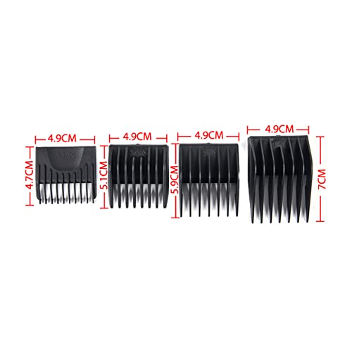 4 PCs Barbeiro Cabelo Cabelo Limite de pente Definir Guia de substituição de plástico para estilistas e barbeiros profissionais