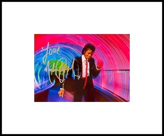 Foto de Michael Jackson emoldurada Autograph com Certificado de Autenticidade