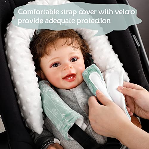 Jundetye Infant Car Seat Head Suporte e capa de assento de bebê para meninos meninas, macio e confortável, flor de dente -de -leão