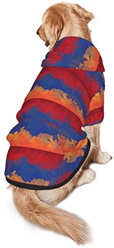 Capuz de bandeira armênia suéteres com traje de vestuário com capuz de bolso para cães médios grandes