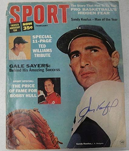 Sandy Koufax assinado manuado autografado Complete Sport Magazine Dodgers JSA V68052 - Revistas MLB autografadas autografadas