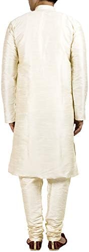 Chandrakala Men's Tunic Shirt Silk Blend Kurta Paijama Conjunto de festas de casamento indiano Vestido de festa
