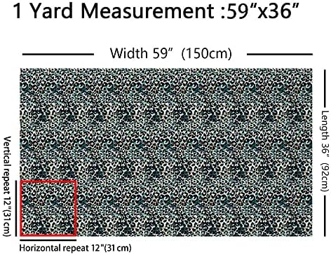 Tecido de impressão de chita por quintal, tecido de estofamento com estampa de leopardo, tecido decorativo de safari