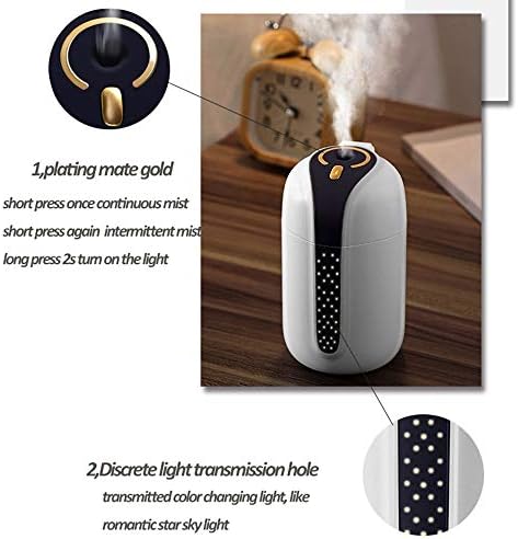 Uxzdx Air umidificador 330ml -quieto portátil portátil aromaterapia USB Difusor de óleo essencial umidificador de luz romântico