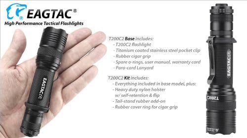 lanterna LED de Eagletac T200C2 XM-L2, preto