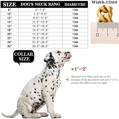 Cadeia de cão de aço inoxidável colar cubano colorido colorido colar de cachorro colar de cadeia cuba colar de cachorro para cães pequenos