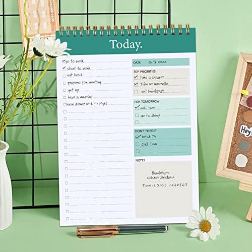 Para fazer a lista no bloco de notas - Planejador diário no bloco sem data 52 folhas rasgar, 5,5 x 8,3 Planght Pad Pad