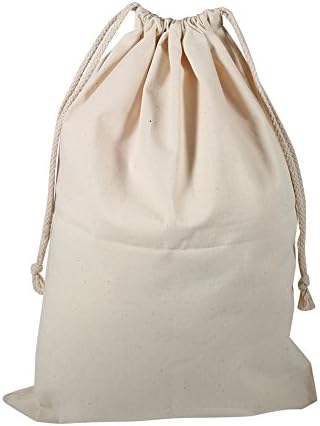 Sacos de cordão de algodão BordStract, sacos de roupa pesados ​​de algodão para viagens para casa Use a cor natural de grande