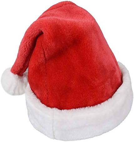 Chapéu de natal gireshome, chapéu de Papai Noel, chapéu de férias de Natal para adultos, unissex veludo conforto chapé de natal engrosse pêlo clássico para o ano novo ano novo festivo festas de festas