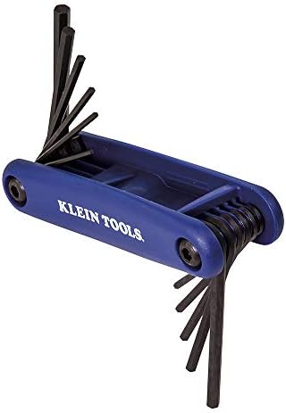 Klein Tools 70573 Grip-it Hex Key Conjunto, 12 teclas, tamanhos SAE/métricas