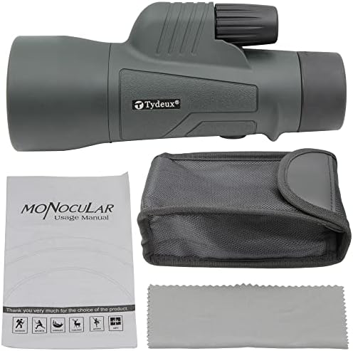 Tydeux 12x50 HD K4 PRISM Telescópio monocular e mais quentes de lentes USB de 25 cm, tira do aquecedor de orvalho da lente, regulador