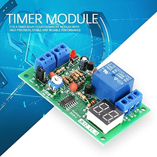 Hilitand DC12V Relé de timer ajustável, módulo de tempo de relé, módulo de interruptor de tempo ajustável, timer de