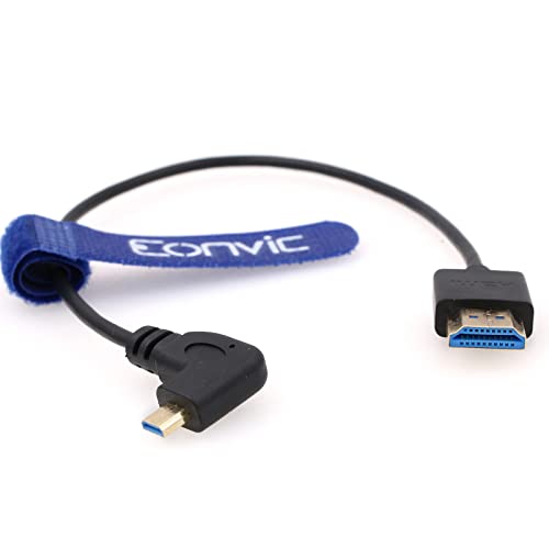 EONVIC 2.1 HDMI 8K HDMI Male para Micro HDMI Cabo de Extender de alta velocidade masculino para Canon M5/M6 Sony A7 A6500 Panasonic