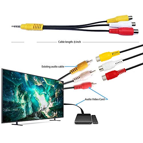 Vídeo Adaptador de componente VÍDEO Substituição de cabo para TV Samsung, 3 RCA para o cabo de adaptador de entrada