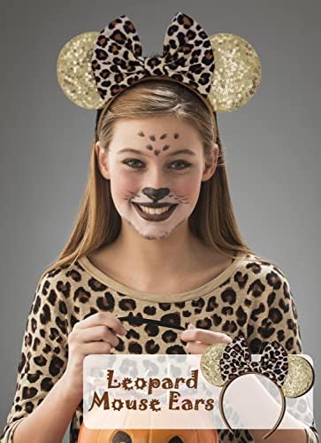 Lihelei Minnie Ears Orelhas de mouse Bandas de cabeça, decoração de festas As orelhas de mouse Bandas para mulheres trajes de Halloween