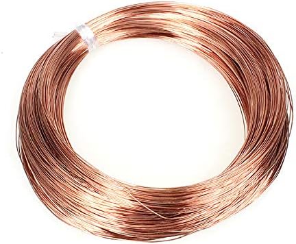 Jonoisax 99,90% Linha de cobre T2 Cu 5m/16,4ft Linha de cobre vermelho fio, diâmetro 1,8 mm