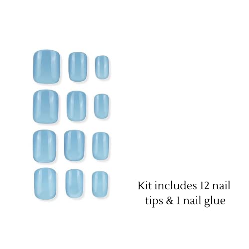Difancy 3 Kit Nails Pressione Inclua cola, cada conjunto inclui 12 PC Nails Dip, unhas de gel, a forma perfeita das unhas de acrílico, kit inclui 12 pontas de unhas e 1 cola de unhas, contagem de 36,0