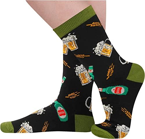 HappyPop Unisisex Beer Socks Presentes de cerveja para homens, presentes para amantes de cerveja Presentes engraçados de cerveja